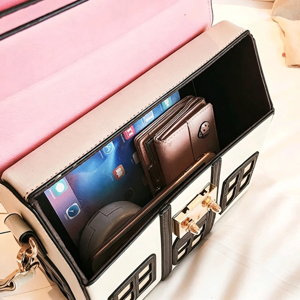Ladies' new creative single shoulder crossbody bag versatile house style crossbody bag fashion color blocked small square bag view 4