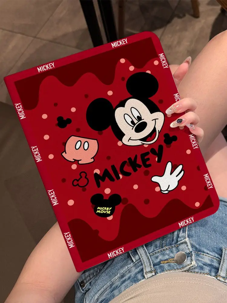 

Cute Polka Dot Mickey Case For iPad Air 11 Case 10th 11th A 16 9th Cover iPad Pro 11 4 5 10.9in 12.9 M2 M3 M4 Mini Pencil Holder