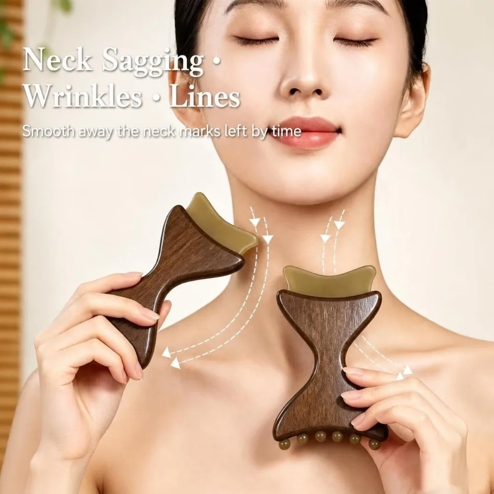 Double-headed Facial Gua Sha Board Anti-static Six-Claw Acupoint Scraping Massager Wide Tooth Acupressure Meridian Massage Comb