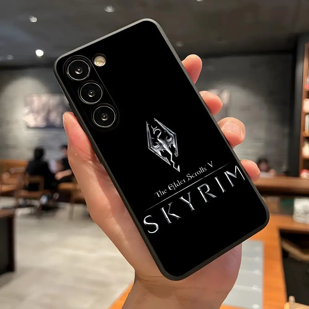 Skyrim لعبة قضية الهاتف لسامسونج A56 A36 A26 A16 A15 A25 A35 A55 A14 A34 A24 A54 أسود لينة قذيفة #5