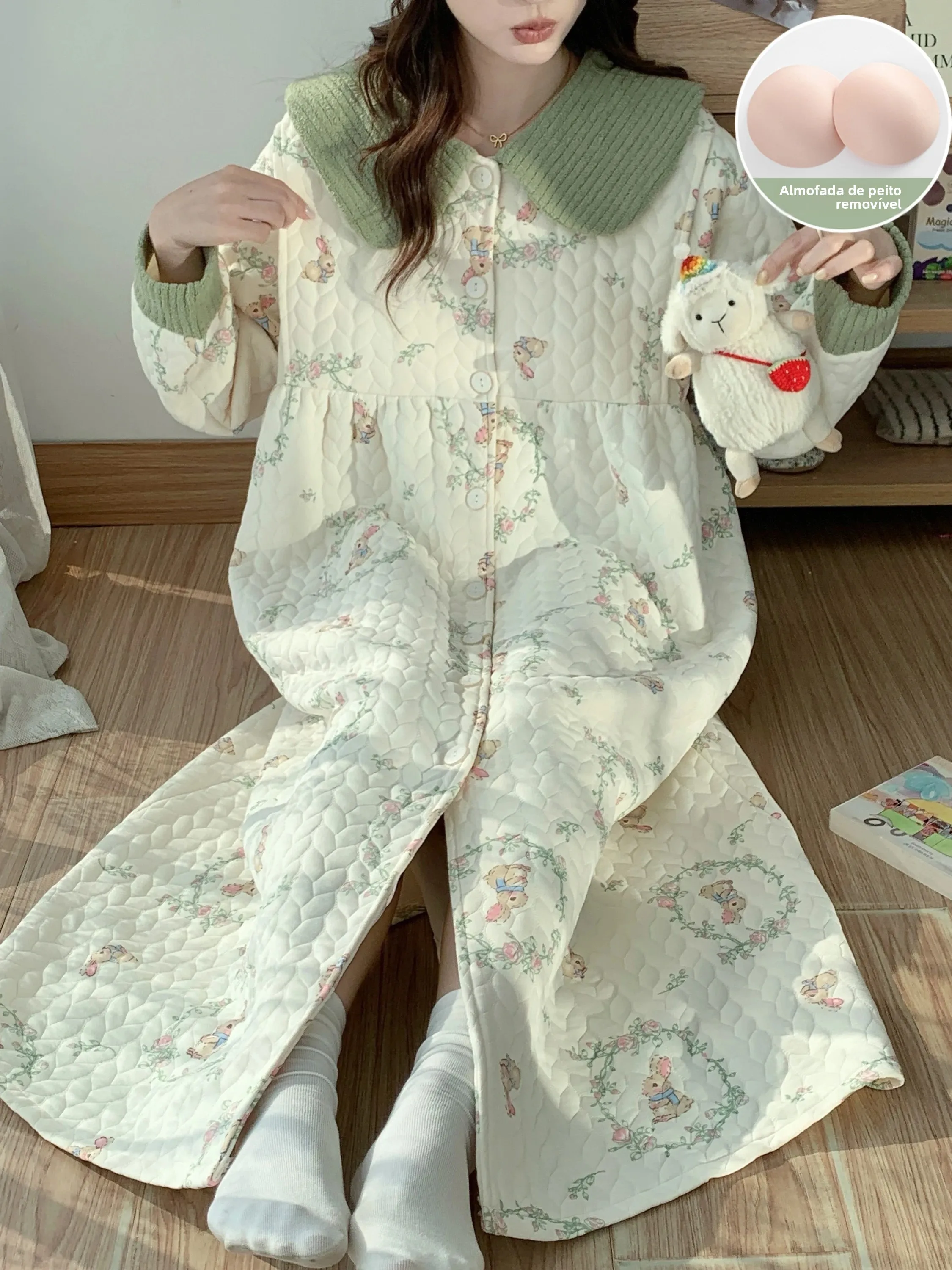 ropa-de-dormir-para-embarazadas-algodon-transpirable-estilo-invernal-con-relleno-en-el-pecho-para-lactancia-talla-grande