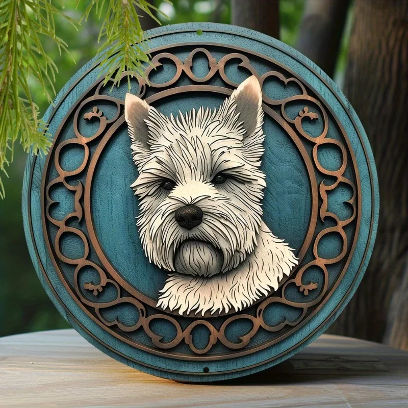 

Charming 8x8" Round Aluminum Sign - Spring Thanksgiving Theme with Faux Laser-Cut Design, Perfect for Entrance & Window Decor