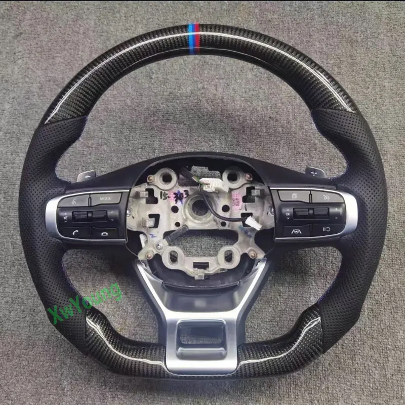 For KIA K5 ALL NEW K5 Customized 100% Real Carbon Fiber Car Steering Wheel