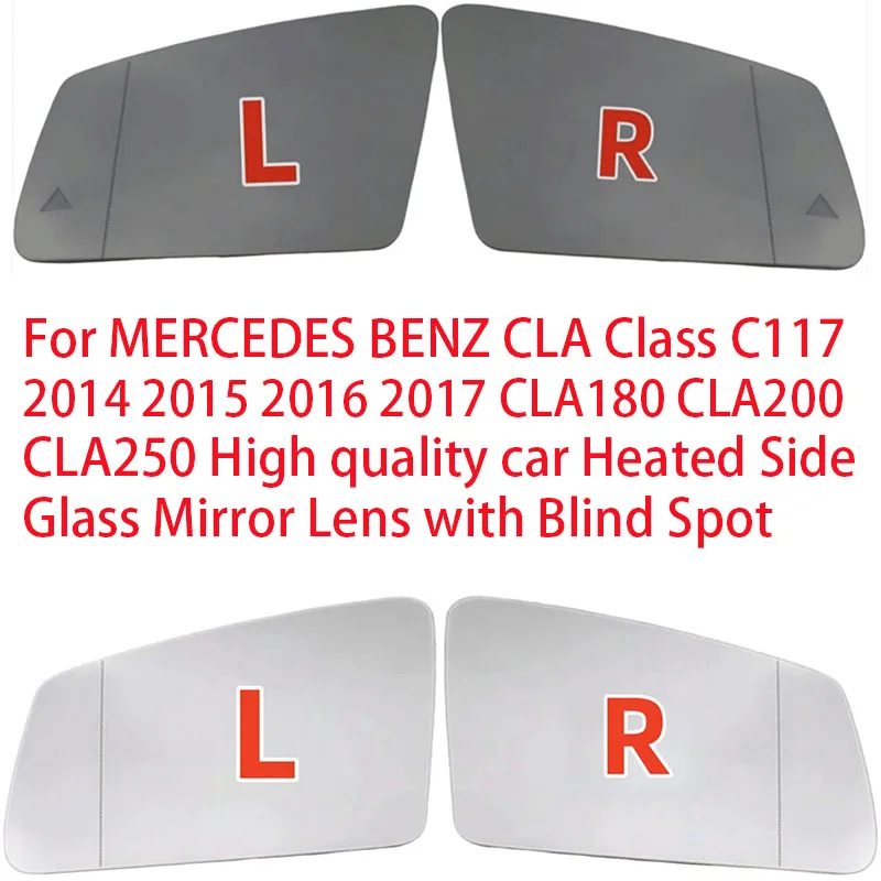 

Высококачественное зеркальное полотно с подогревом и функцией мониторинга слепых зон для Mercedes-Benz CLA Class C117 2014-2017 (CLA180, CLA200, CLA250)