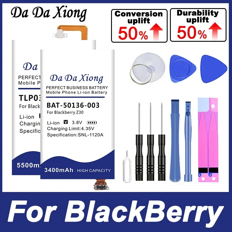 DaDaXiong TLP034E1 BPCLS00001B TLP030F1 Battery For Blackberry 9800 DK70 DTEK60 Q5 Q10 Q20 Q30 Z10 Z30 LTE DTEK70 KEY2 Priv