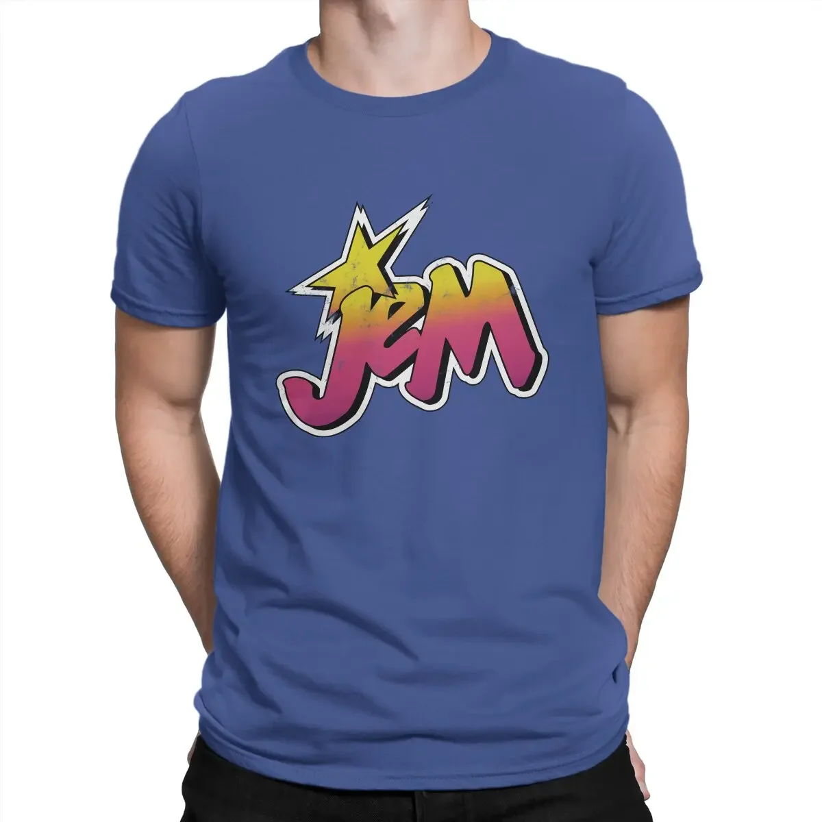 Men Band Cartoon Misfits Distressed 80s Party Round Collar Pure Jem And The Sweatshirt anime Holograms TV Creative TShirt for image 3