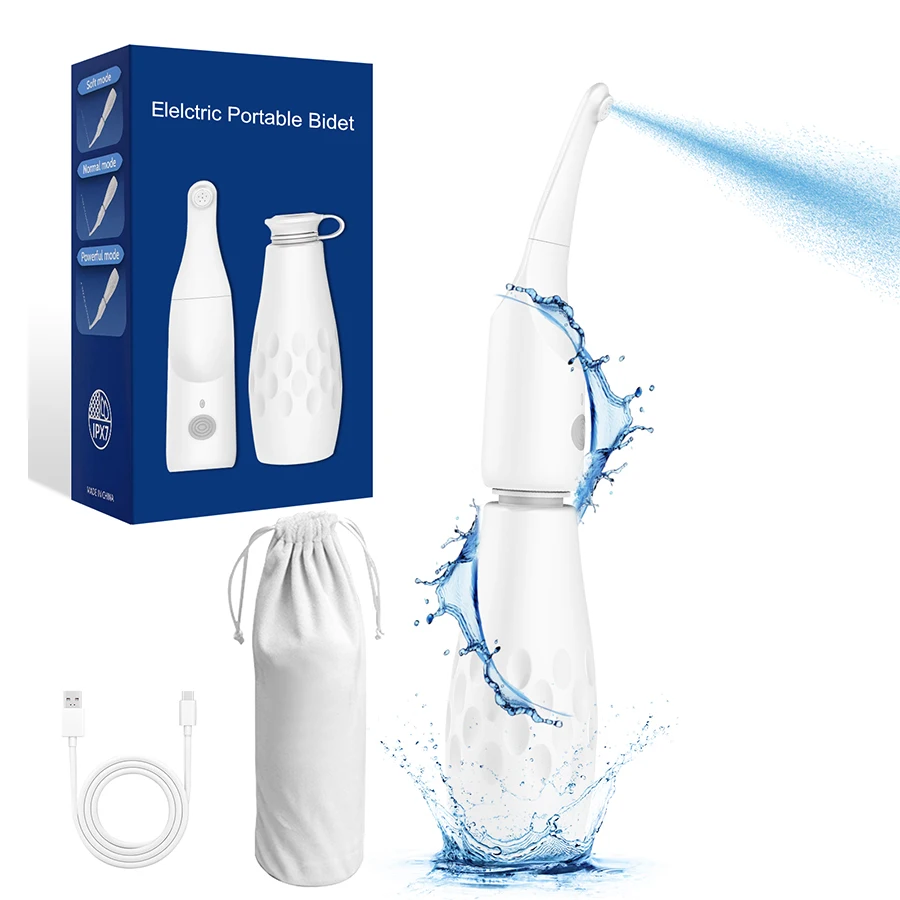 Usb Portable Bidet Handheld Travel Sprayer - Personal Hygiene Cleaner With Water Bottle For Toilet Care