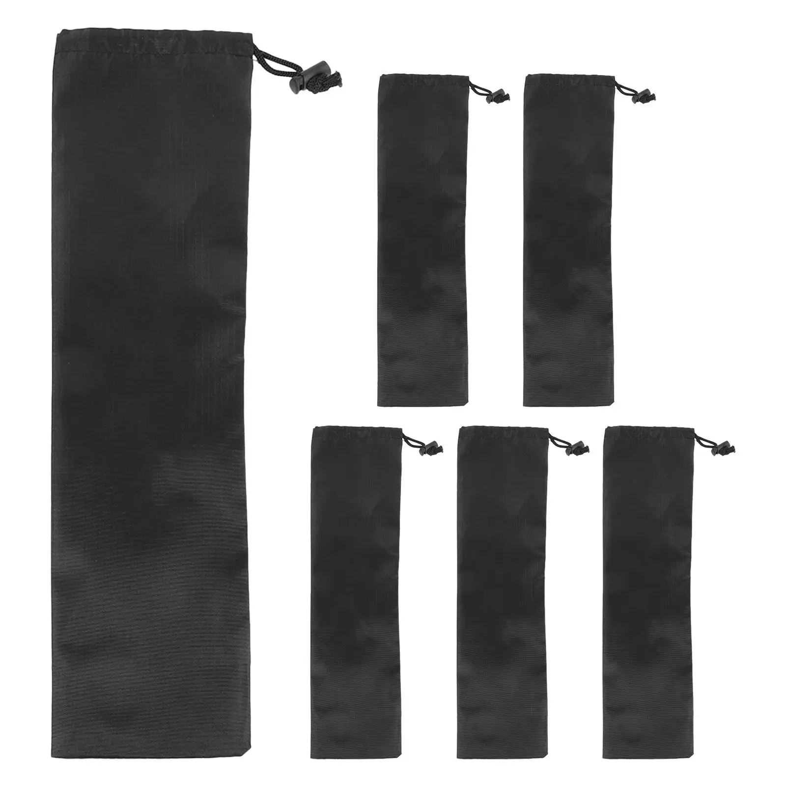 

6Pcs Outdoor Gear Bag Drawstring Tent Pole Storage Bag Portable Camping Accessories Organizer Trekking Pole Rod Carrying Pouch