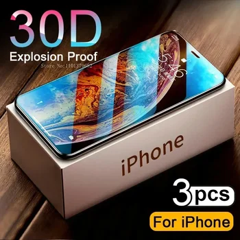 3 adet 30D tam kapak temperli cam iphone 15 11 12 13 14 PRO MAX ekran koruyucu koruyucu cam iphone 14 15 Pro XR