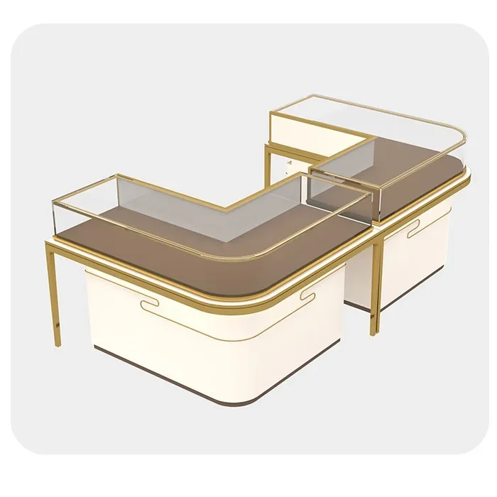 

Shopping mall display cabinet, gold jewelry jewelry display cabinet, Nakajima vertical arc