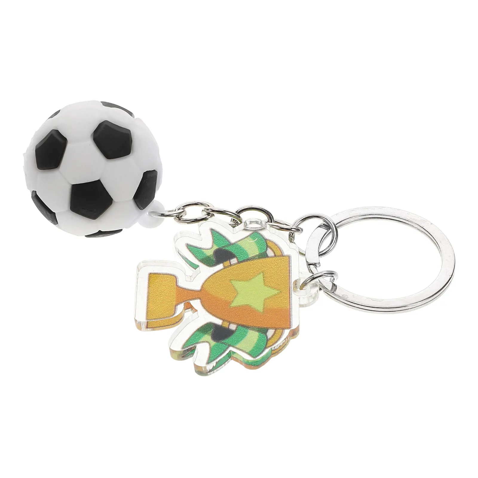 Creative Soccer Keychain Football Ball Pendant Stylish Bag Hanging Charm Unique Football Keyrings Sports Decoration