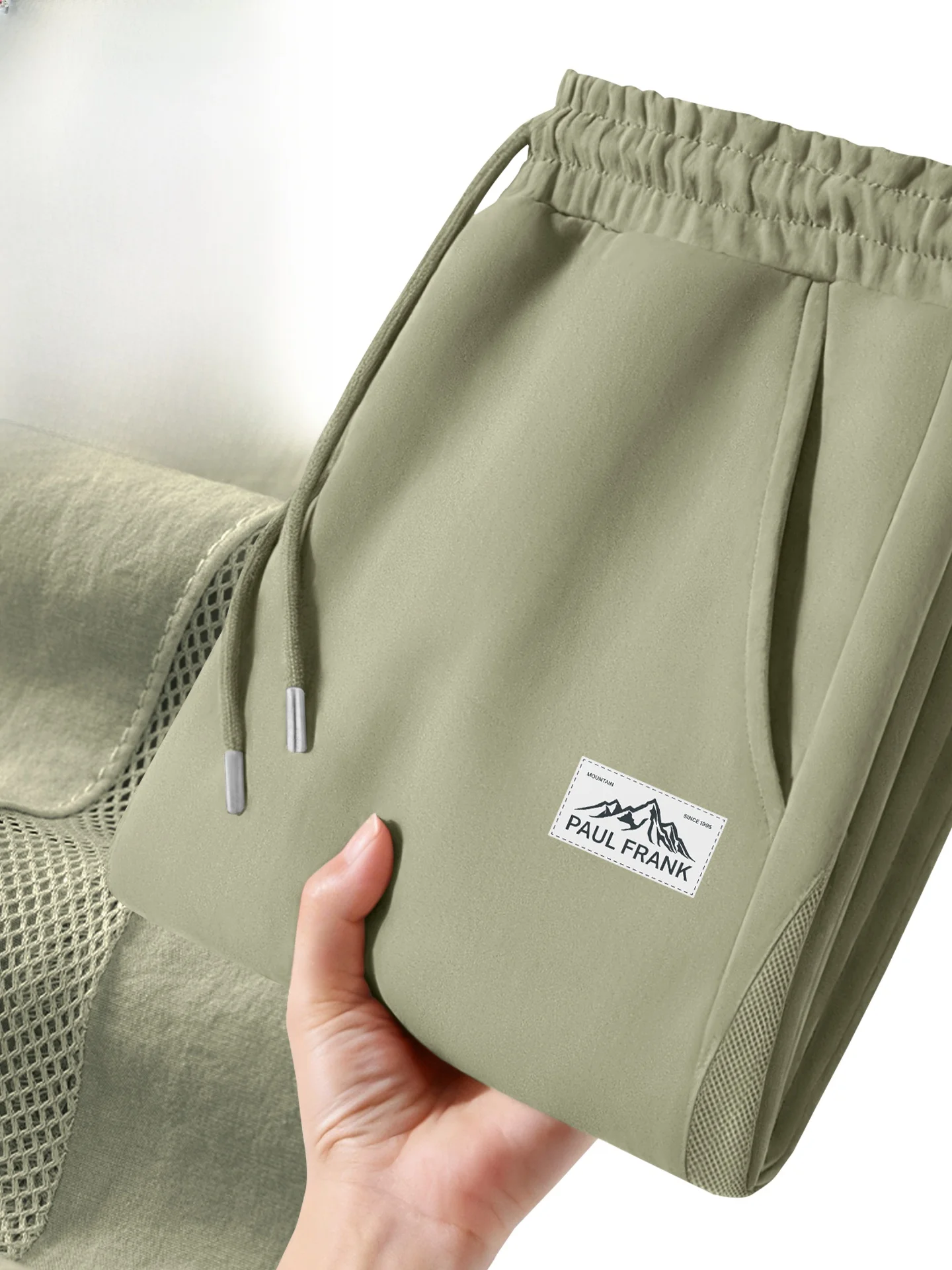 

Men's Casual Lightweight Breathable Straight Leg Pants Summer Comfortable Loose Fit Elastic Waist Polyester Fiber