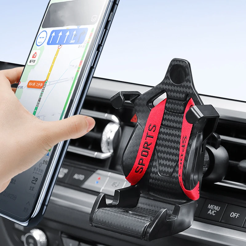 Racing Seat Design Car Phone Holder Mount Stand Suction Cup Smartphone Mobile Cell Support in Car Bracket for IphoneSamsung mi