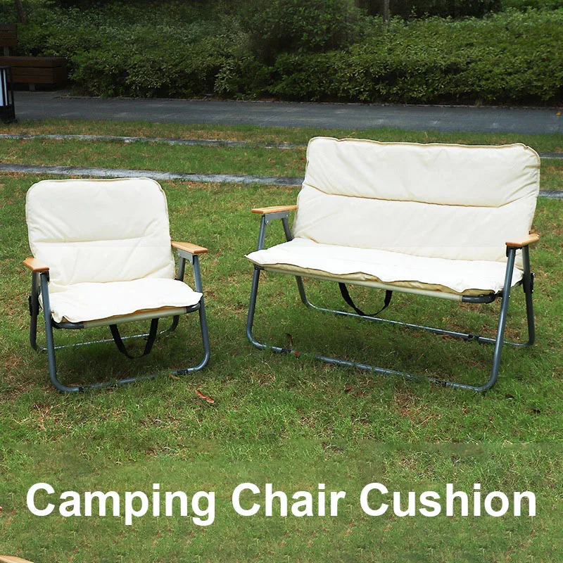 Camping Chair Cushion Outdoor Portable Folding Chair Sofa Cushion Picnic BBQ Fishing Chair Travel Wood Chair Soft Comfortable