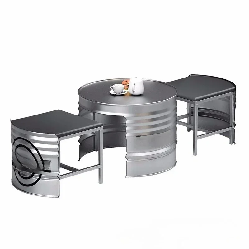 Industrial style creative coffee shop bar coffee table milk tea shop cinema personalized small table and chair combination
