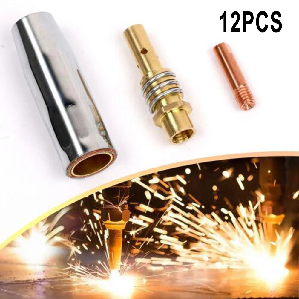 MB15 MIG Welding Nozzle M6 Tip Holder Kit Welding Contact Tip 0.6/0.8/1.0mm 0.8 X 25mm MIG Weldind Torches Tool