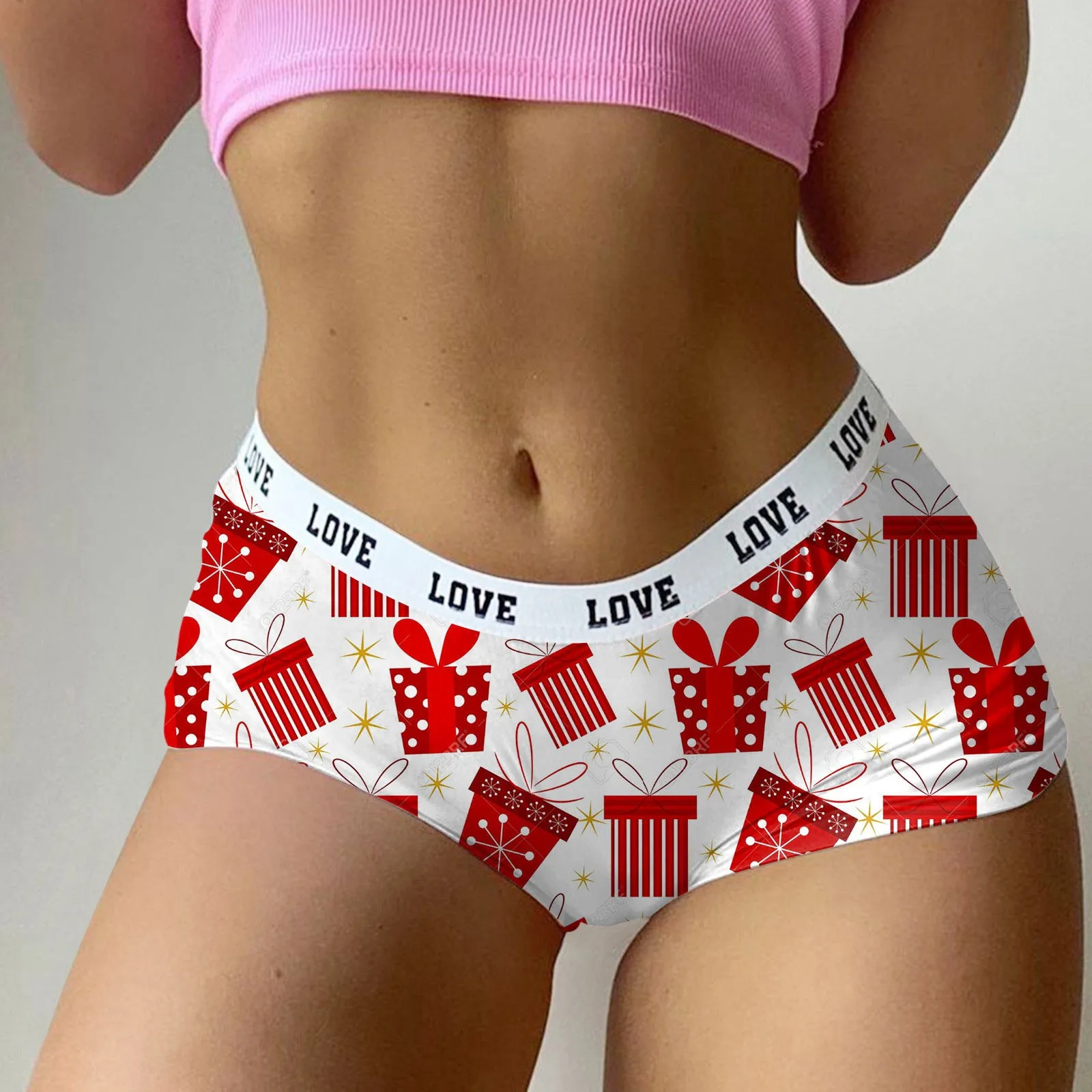 Valentine\'s Day Sweet Panties Women Breathable Underwear Comfort Cute Girls Briefs Ladies Seamless Lingerie