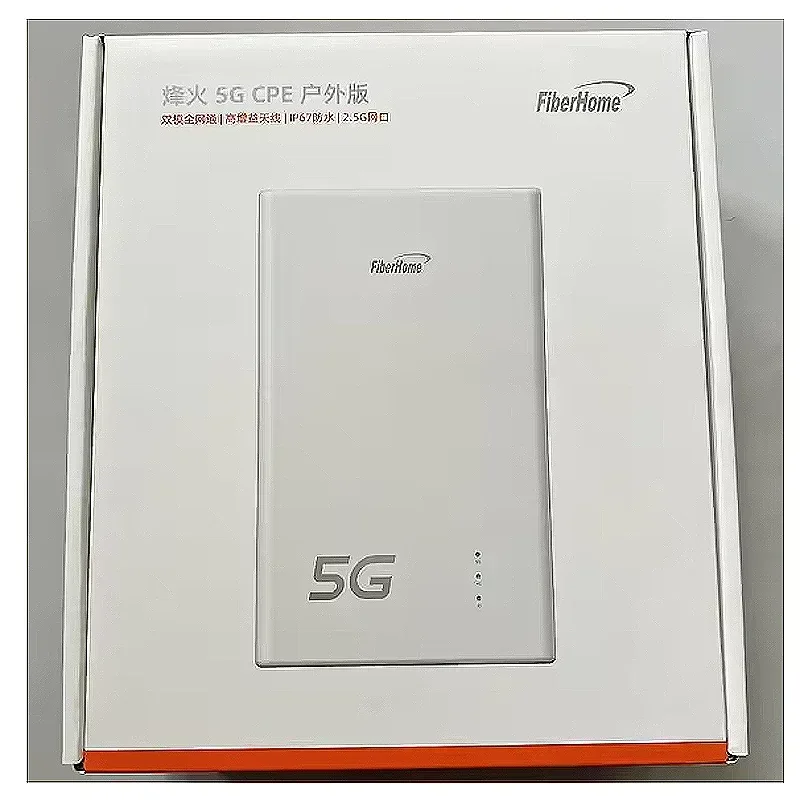 FiberHome 5G Outdoor CPE LG6121D 2.5G Ethernet Port IP67 Wired POE Router 5G 4G LTE Simcard Modem With High-Gain Antenna NO WIFi