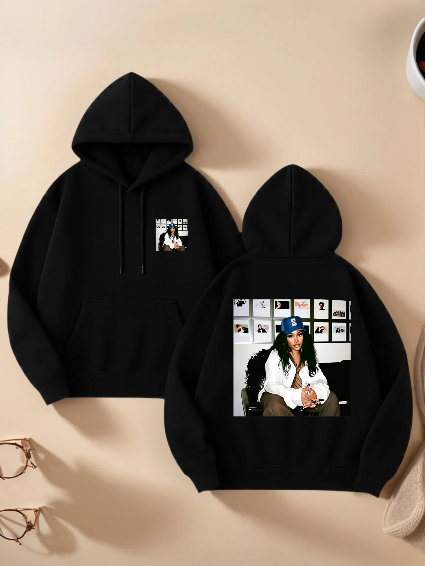 Grafik-Hoodie für Damen, Vintage-Grafikdruck, Streetwear-Stil, Baumwollmischung, lässige Alltagskleidung, für Teenager