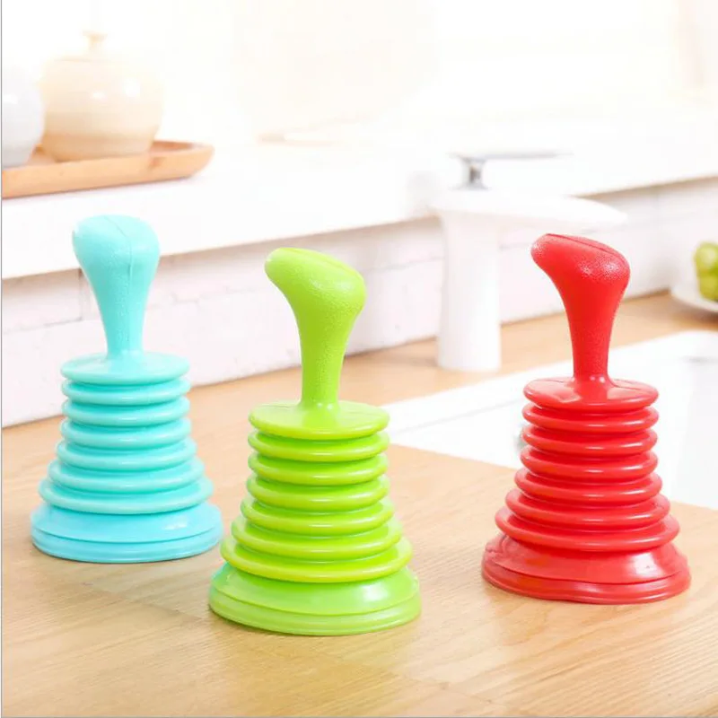 Pipeline Dredge Suction Cup Toilet Plungers Press Clean Sink Drain Pipe Bath Buster Sucker Clog Remover Rubber Plunger Tool