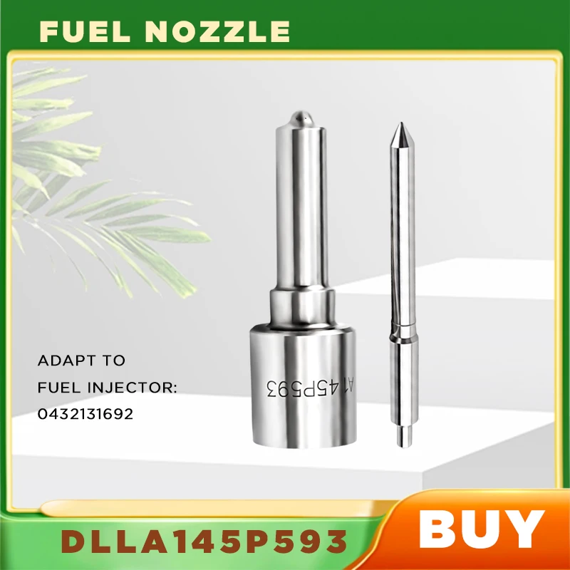 DLLA145P593 Flat Tip White Needle Sprayer Nozzle Fuel Injection Nozzle Spare Part For Diesel Engine Spare Component, LJ1027.
