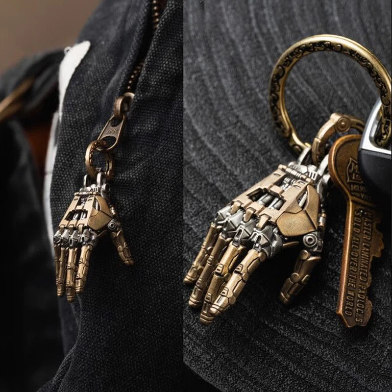 Mechanical Bionic Hand Pendant Robot Hand With Movable Fingers Car Interior Hanging Decoration