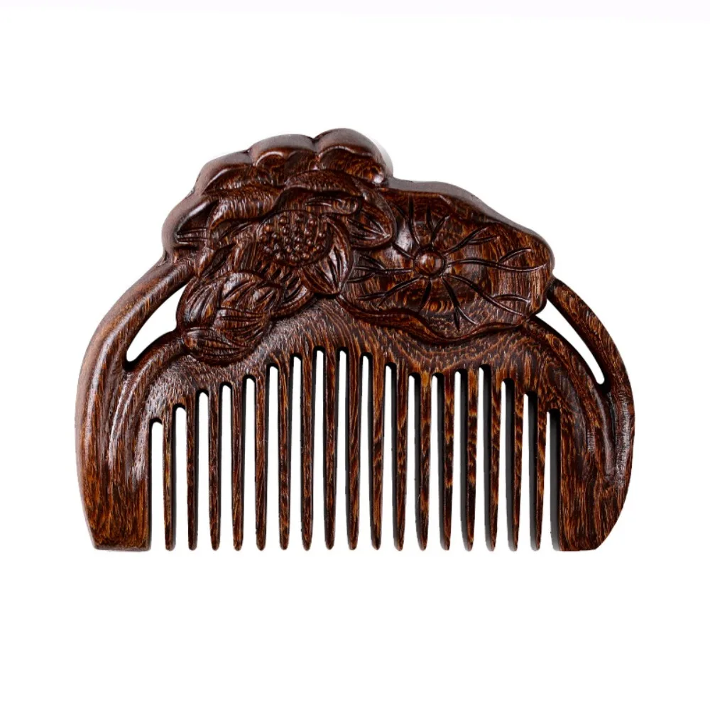 Portable Rabbit Sandalwood Comb Scalp Nose Massage Wood Comb Head Blood Circulation Relieve Stress Mini Comb Brush Gift