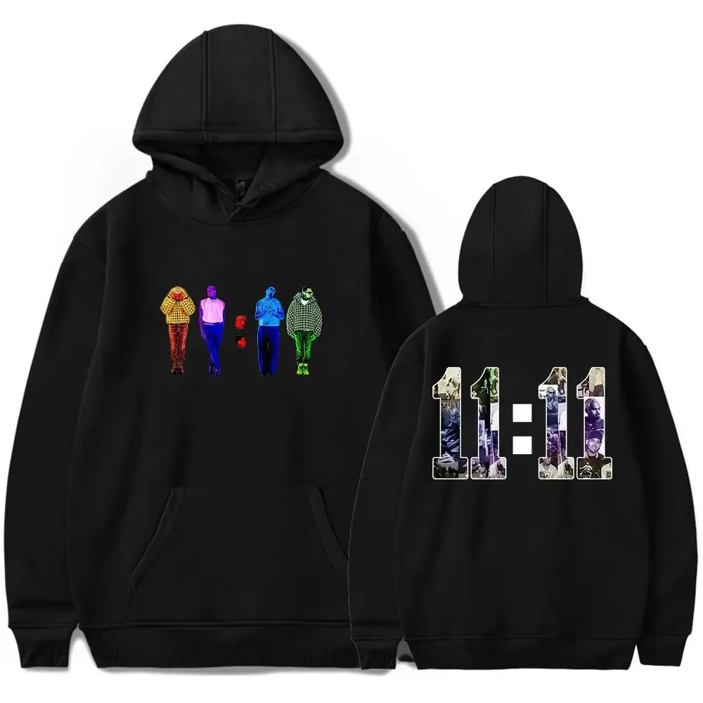 Chris Brown Rapper Hoodies 11:11 Album Women Men Merch Fashion Casual Streetwear Sweatshirts Long Sleeve T-Shirts