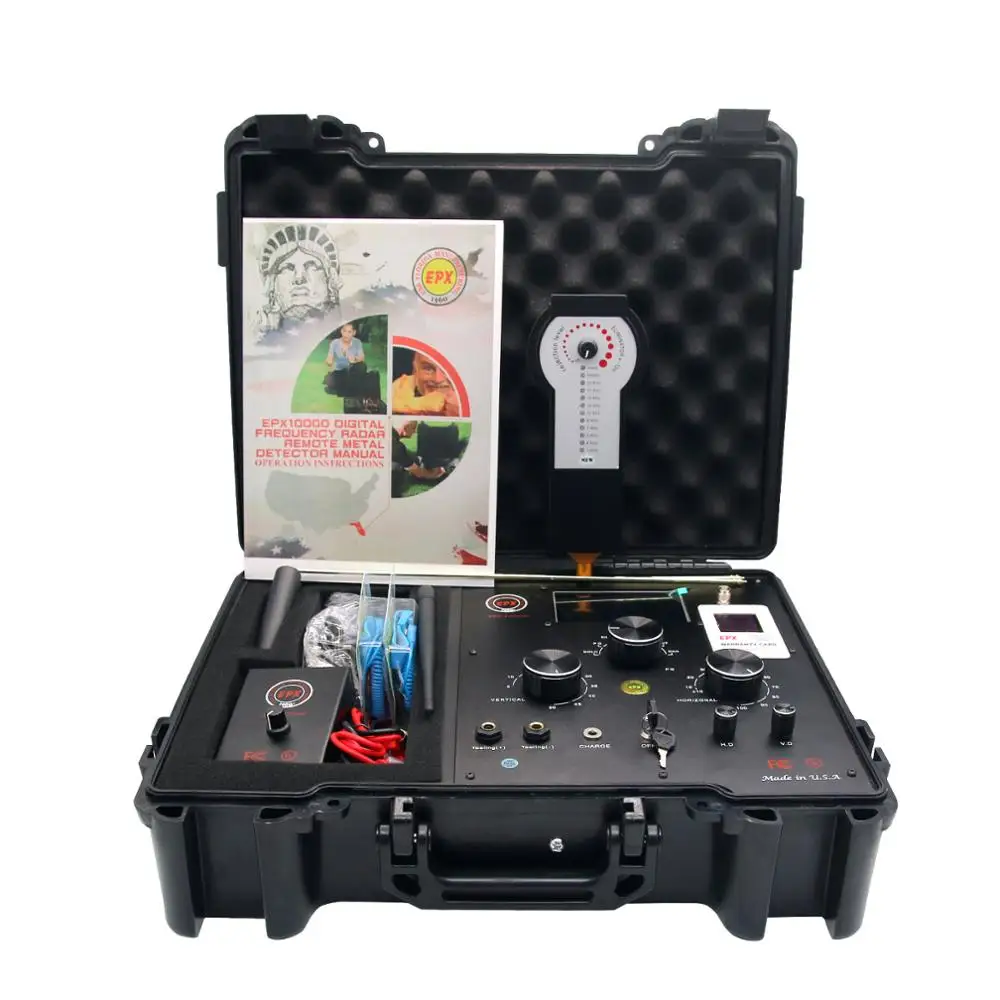 Long Range 50 Meter Metal Detector EPX-10000 Underground Gold Treasure Hunter with Degausser