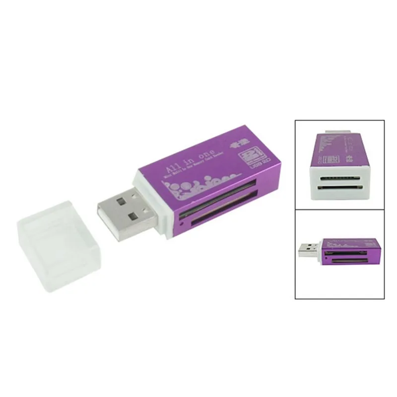 4 in 1 Card Reader USB 2.0 Multi Card Reader Memory Adapter For Memory Stick Pro Duo Micro SD/T-Flash/M2/MS Card Reader