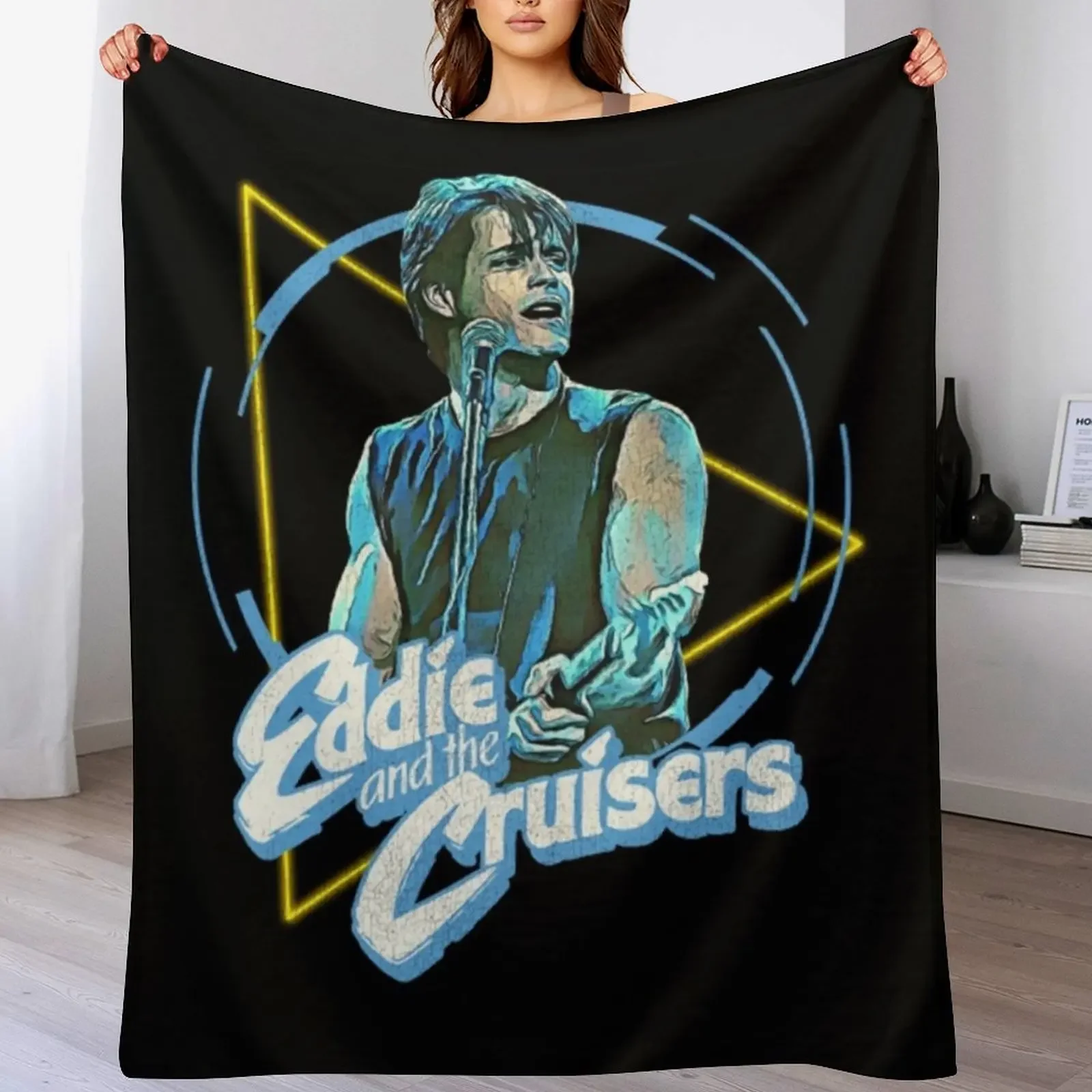 

Eddie And The Cruisers Throw Blanket Shaggy Furry Soft Blanket for Bedroom Living Room