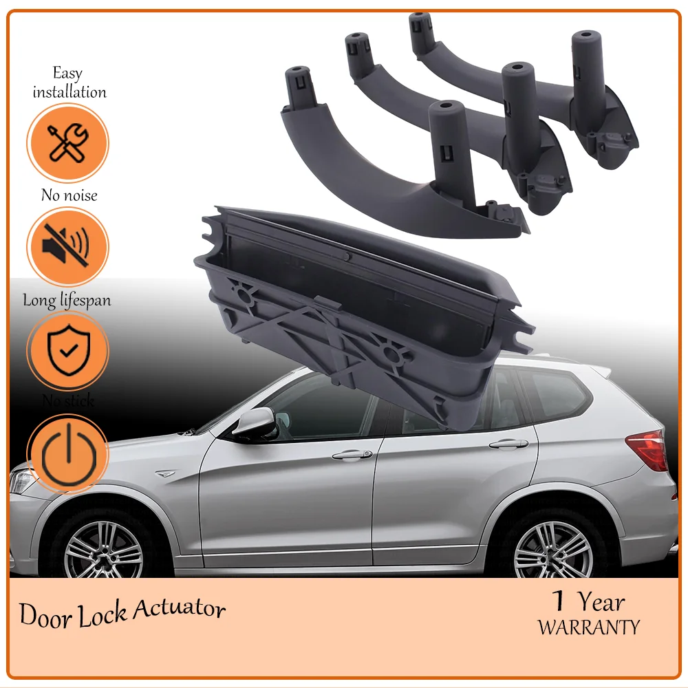 

4PCS Inner Door Pull Trim Kit Black Beige Carbon Fiber Fit BMW X3 F25 X4 F26 2010-2016 OE 51417250307 51419209216 51419209215