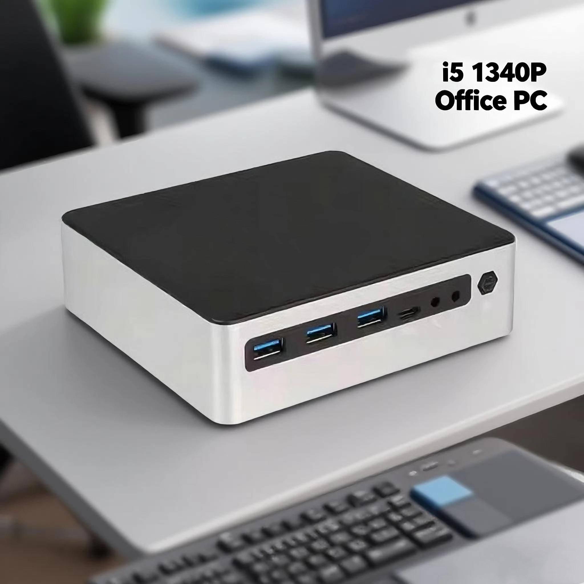 Intel 13. Generation Mini-PC i5 1340P 2xDDR5 4800 MHz 2*NVMe Windows 11 NUC Mini-Gaming-PC Tragbarer Computer 2 LAN HTPC WiFi6