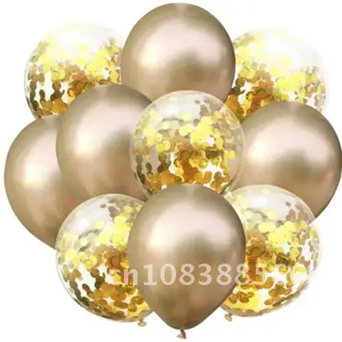 

Metallic Balloons Wedding Latex Confetti Balloon Birthday Party Decorations for Kids Adult Baby shower Air Globos 10pcs Mixed