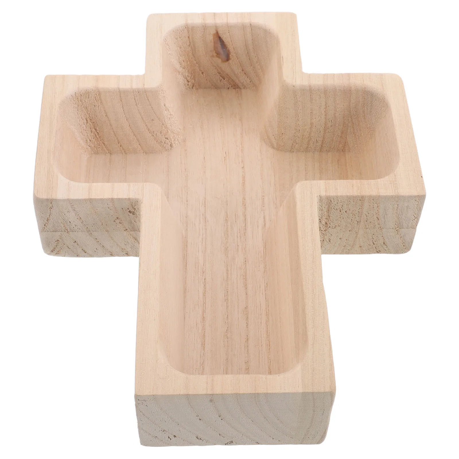 

Wooden Serving Tray Cross Shaped Fruit Bowl Snack Plate For Party Holiday Home Kitchen Use Wood Candy Dish Nut Bowl