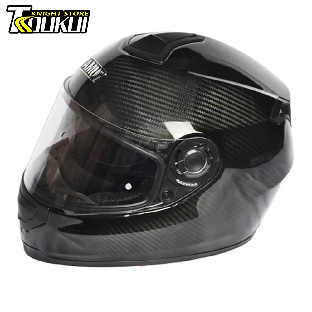 

Carbon Fibre Helmet Motorcycle Capacetes Moto Helmet Modular Motocross Helmet Full Face Helmet Breathable DOT Certification