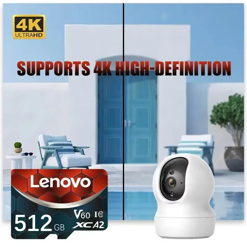 بطاقة لينوفو 2 تيرا بايت 1 تيرا بايت مايكرو TF SD 128 جيجا بايت 256 جيجا بايت فئة 10 A2 بطاقة ذاكرة عالية السرعة 4K 512 جيجا بايت TF بطاقة فلاش 1 تيرا بايت للهاتف كاميرا بدون طيار