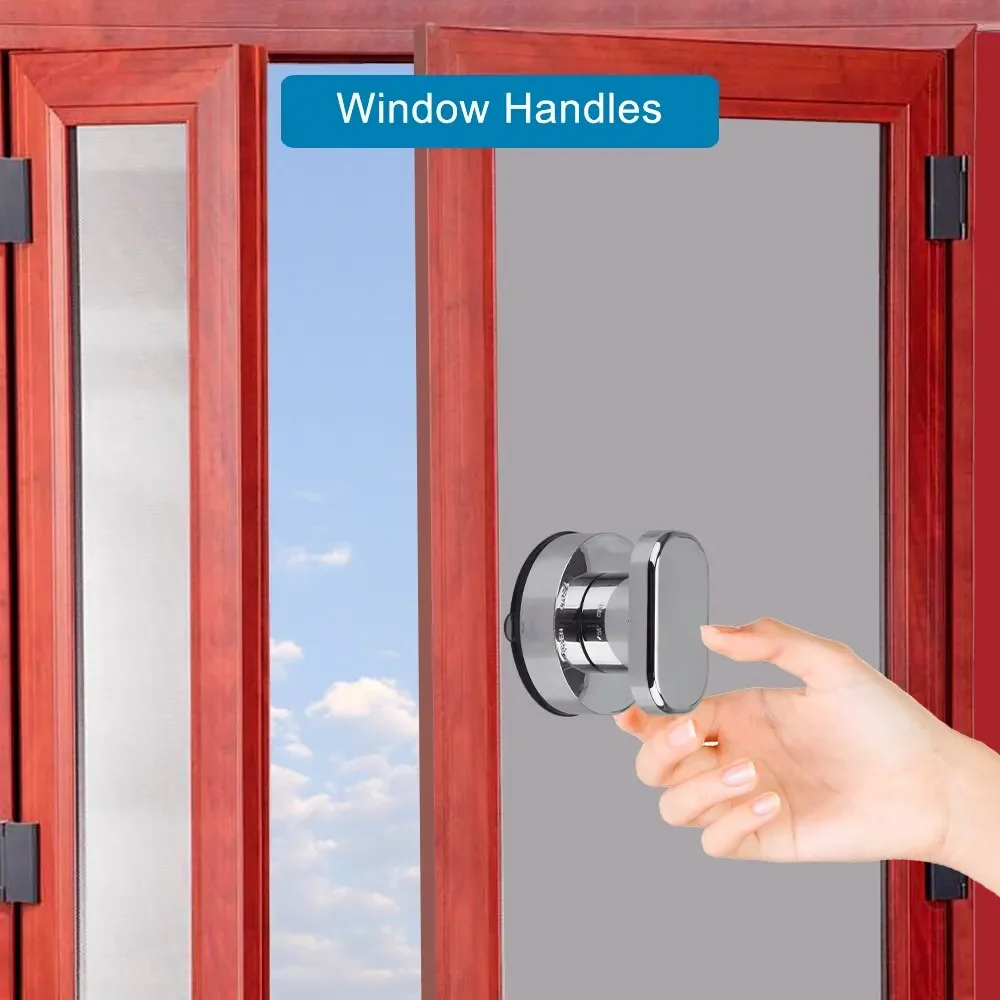 درابزين مضاد للانزلاق مع كوب شفط بدون مقبض دش للحفر يوفر قبضة آمنة للإمساك الآمن في باب زجاجي لحوض الاستحمام في الحمام