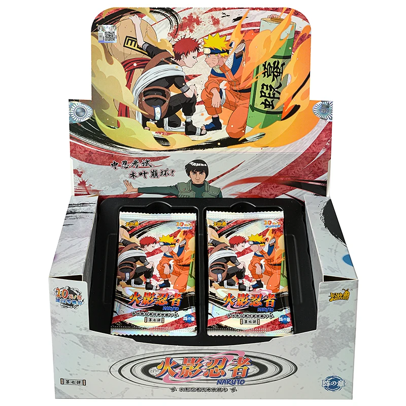 KAYOU Original Naruto Box Cards Uzumaki Sasuke Ninja Game Collection Rare Cards Box Flash Cards Toys