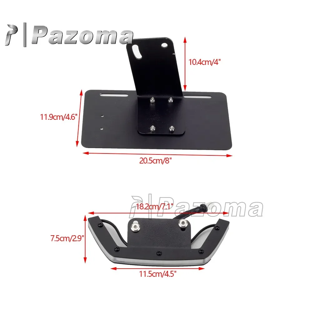 Motorcycle Tail Tidy w/ LED Brake Lamp Turn Signal Light License Plate Mount Bracket Kit for Harley Sportster S 1250 2021-2022