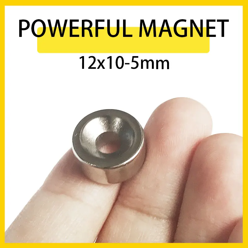 

5~50PCS 12x10 Hole 5mm N35 NdFeB Countersunk Round Magnet Super Powerful Strong Permanent Magnetic Disc 12*10-5mm