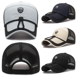 Men Outdoor Mesh Baseball Cap Unisex Sport Golf Fishing Hats Quick Dry Letter Print Hip Hop Hats adjustable Summer Sun Hats