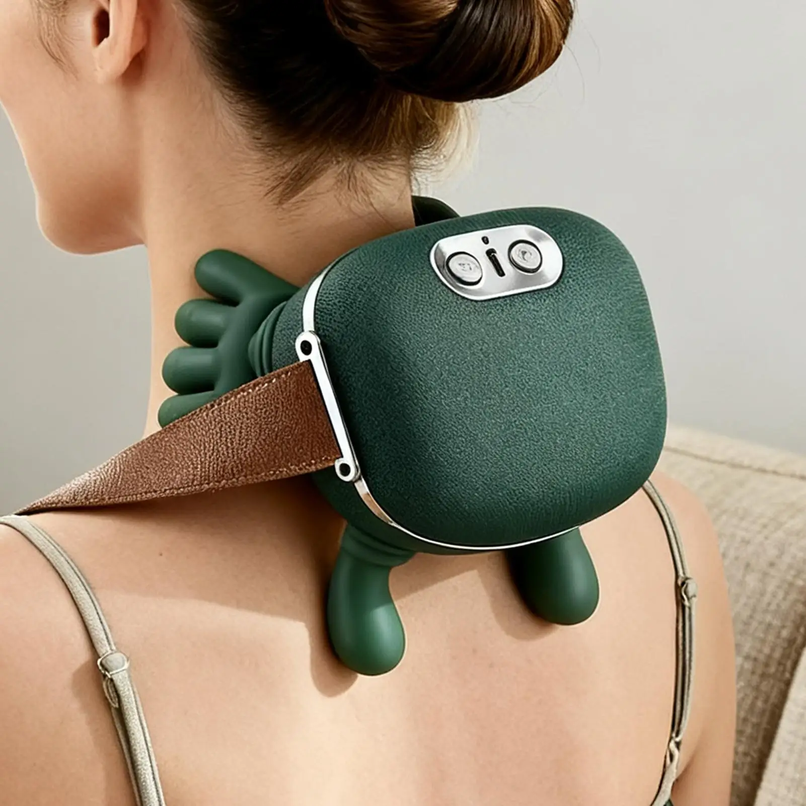 

Массажер для шеи, электрический портативный беспроводной 4D косметические принадлежности с подогревом шеи и спины, массажер для рук, ладоней, головы, мышц тела