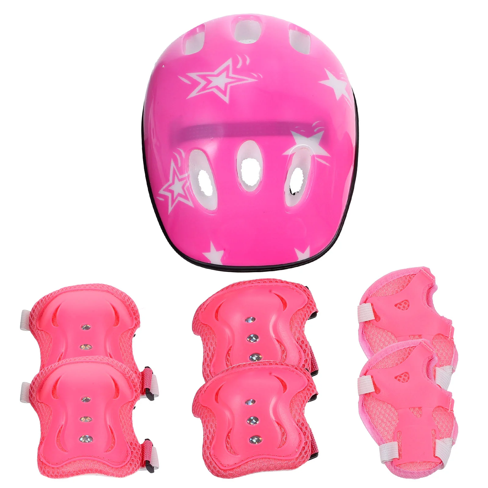 

7 Pcs Minibike Riding Protective Gear for Kids Knee Pads and Elbow Ice Skates Impact-resistant Children Plastic Youth
