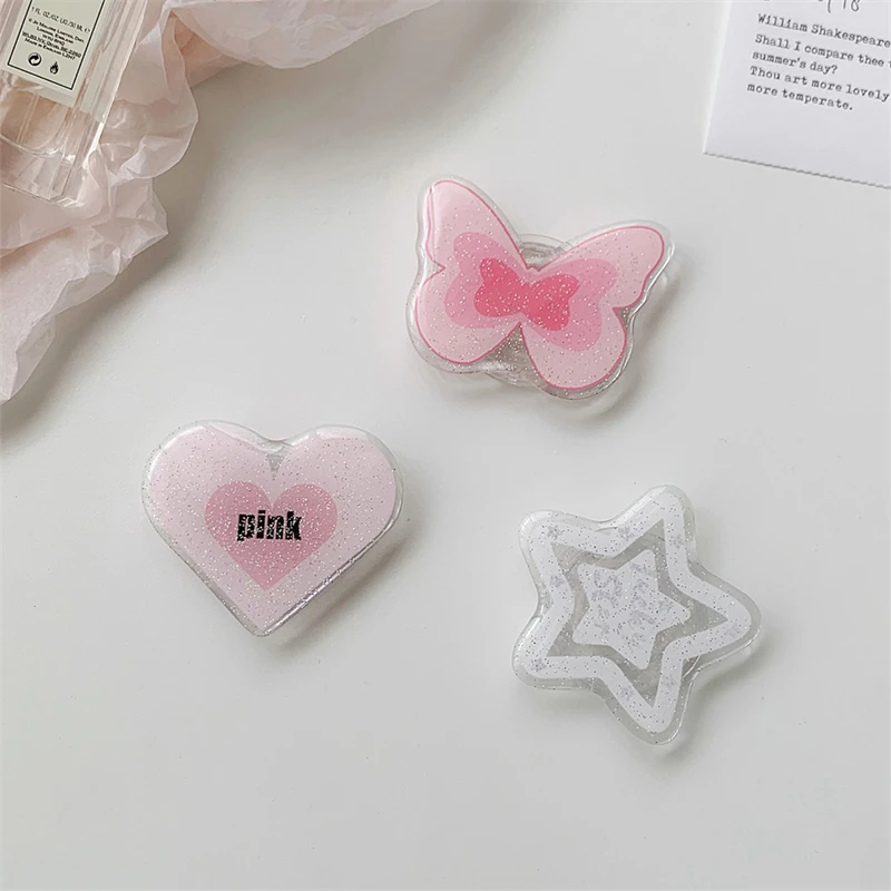 Cartoon Phone Holder for IPhone and Samsung Cute Universal Accessory Korean Flash Butterfly Grip Tok Griptok