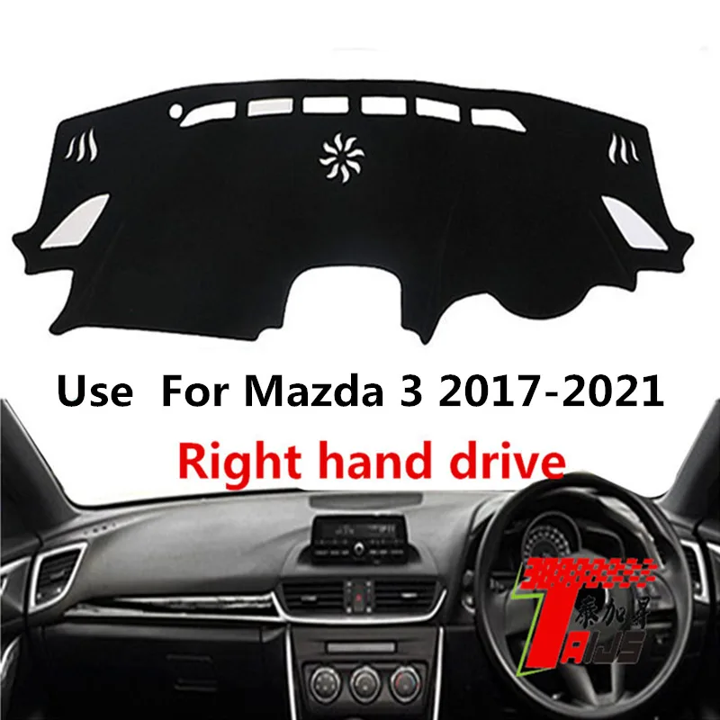 2 Layers polyester Car Inner Dashboard Cover For Mazda 3 Axela 2014- 2020 2021 Right hand drive Dash Mat Sun Shade Pad cooling