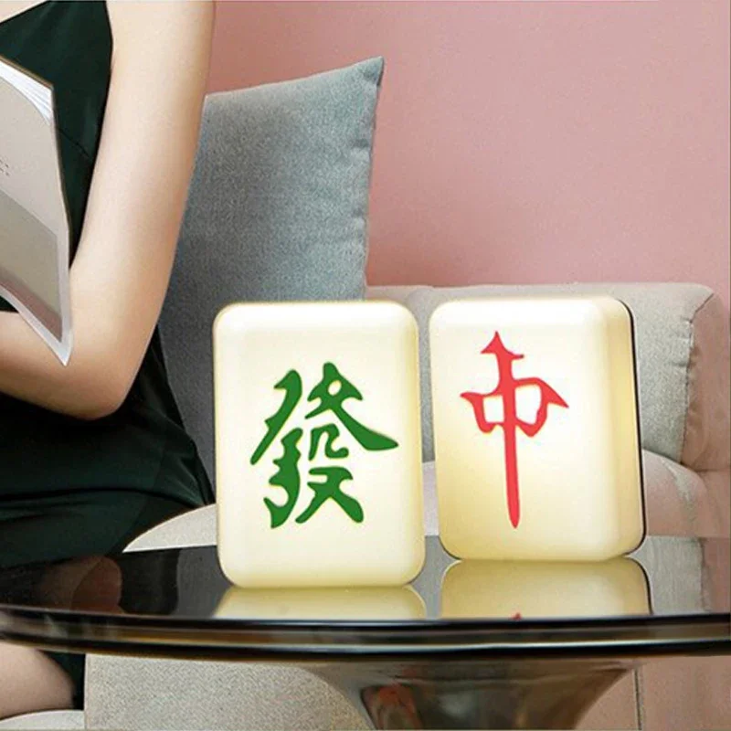 Chinese Mahjong Night Light 900mAH USB Rechargeable Soft Light Eye Protection LED Light Sleep LED Mahjong Creative Lighting