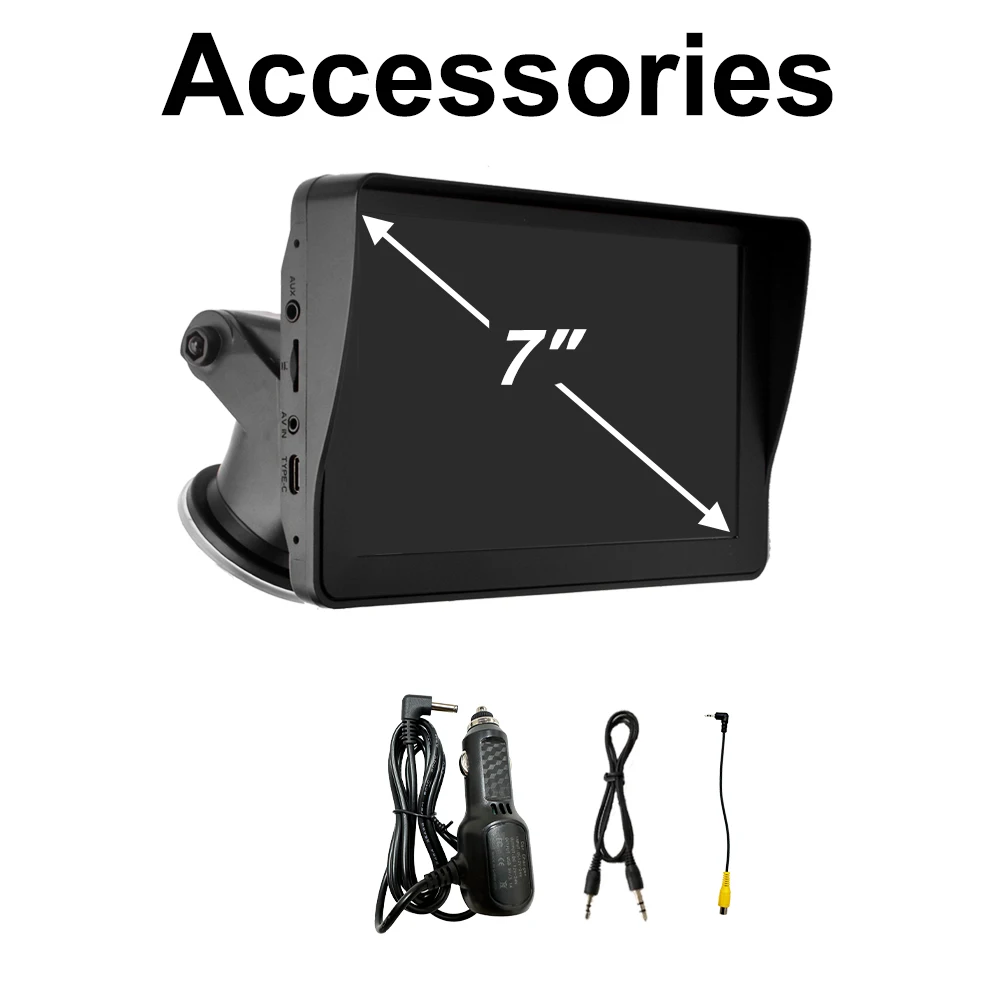 7 "/9" بوصة المحمولة اللاسلكية Carplay أندرويد السيارات شاشة HD راديو السيارة الوسائط المتعددة MP5 مشغل فيديو الخلفية عكس الكاميرا DVR #6