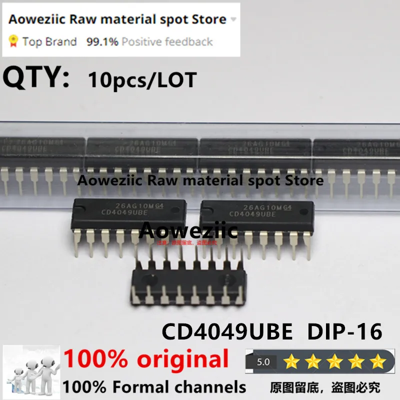 Aoweziic  2022+ 100% New Imported Original CD4030BE CD4047BE CD4049UBE CD4053BE CD4072BE CD40106BE DIP-14  Logic chip IC