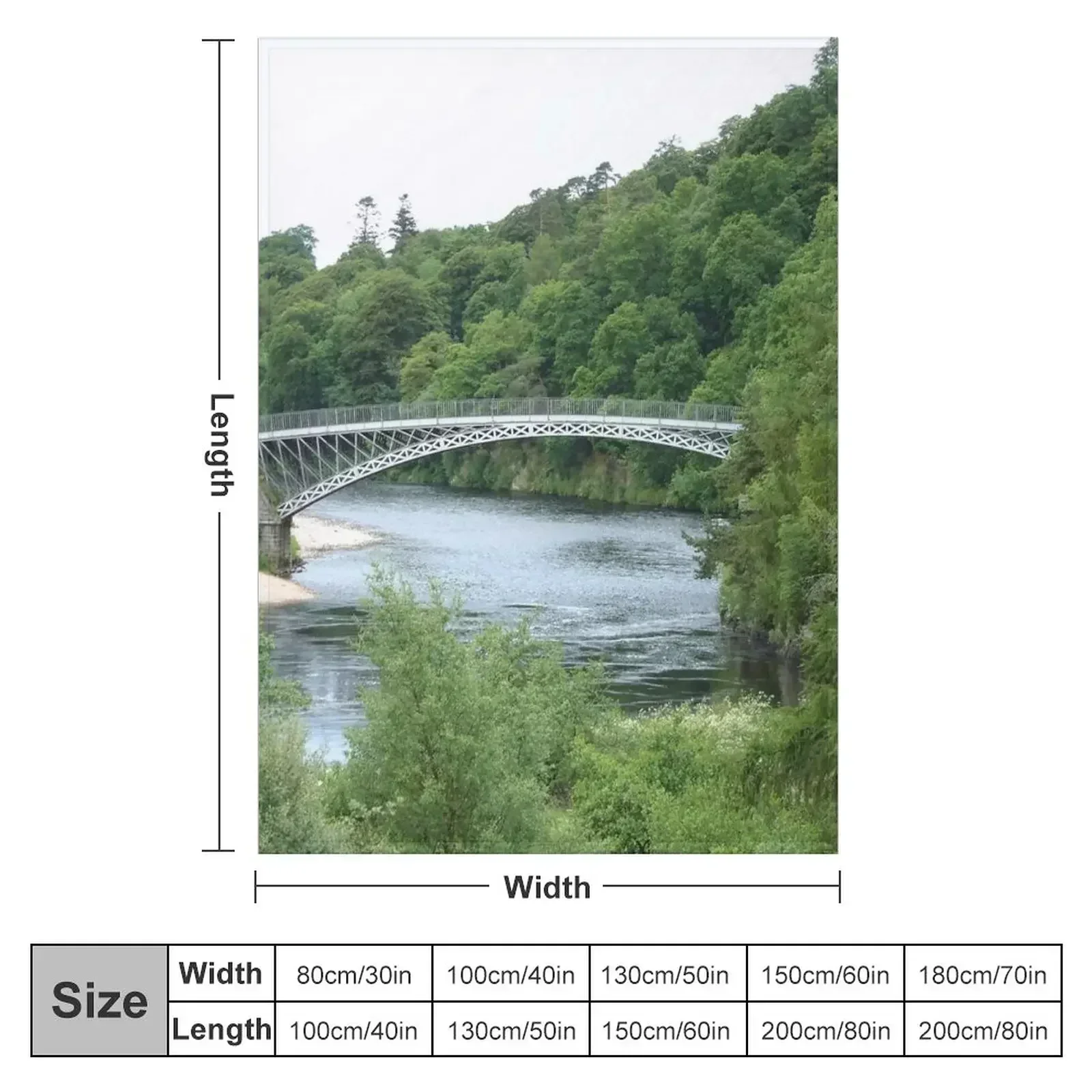 Craigellachie Bridge II Throw Blanket couch cozy soft plush fuzzy picnic outdoor blanket
